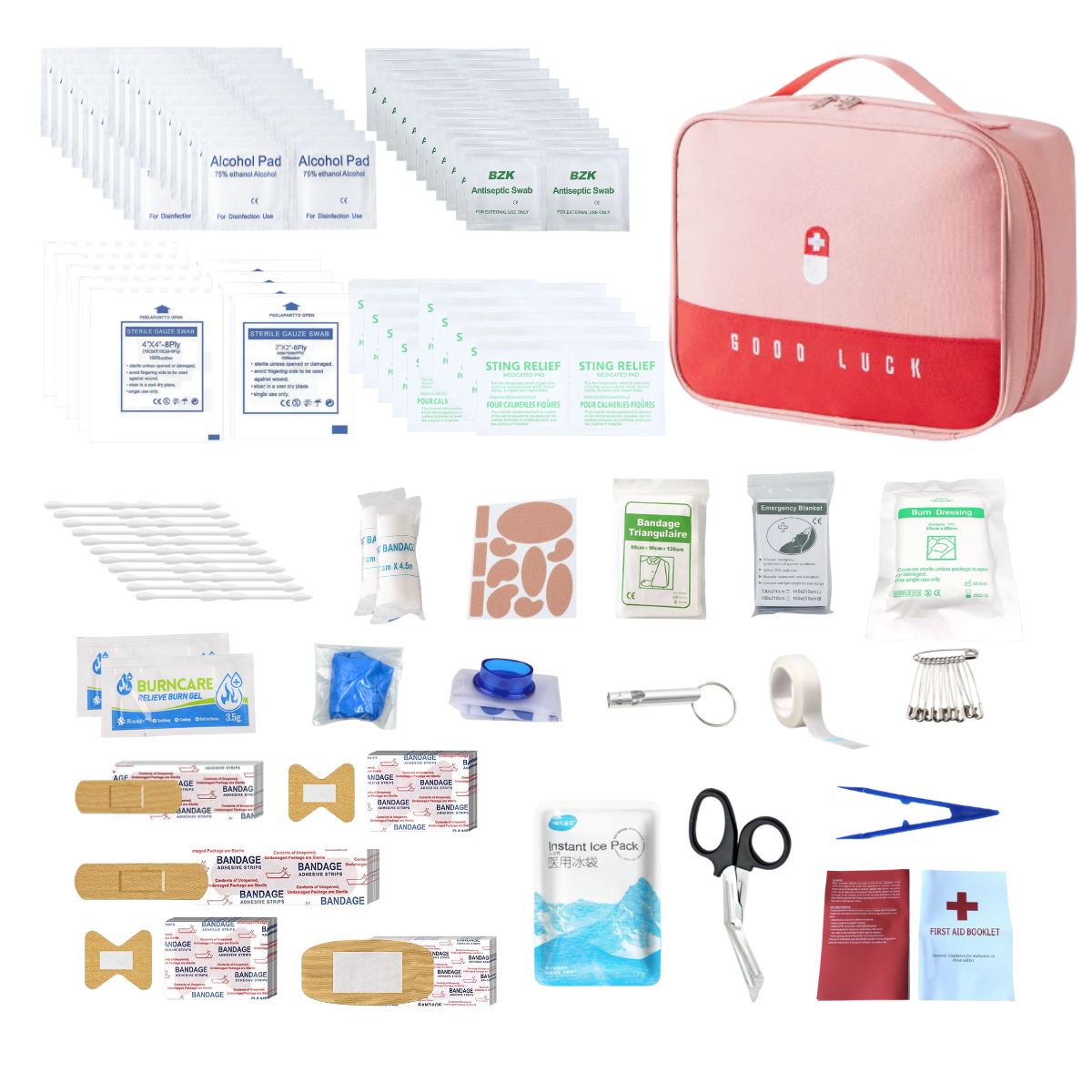 Multifunctional First Aid Kit With Supplies Inside Travel Compact First Aid Kit for Home, School, OutdoorActivities, Hiking, Car