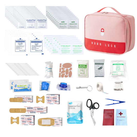 Multifunctional First Aid Kit With Supplies Inside Travel Compact First Aid Kit for Home, School, OutdoorActivities, Hiking, Car