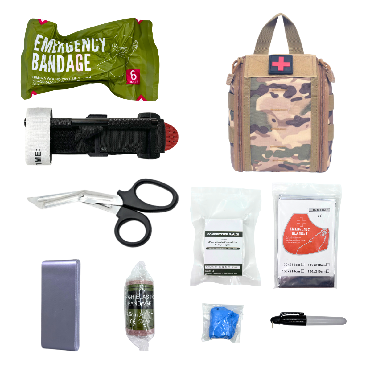 Survival First Aid Kit Survival Full Set Molle Outdoor Gear Emergency Kits Trauma Bag Camping Hiking IFAK Adventures EDC