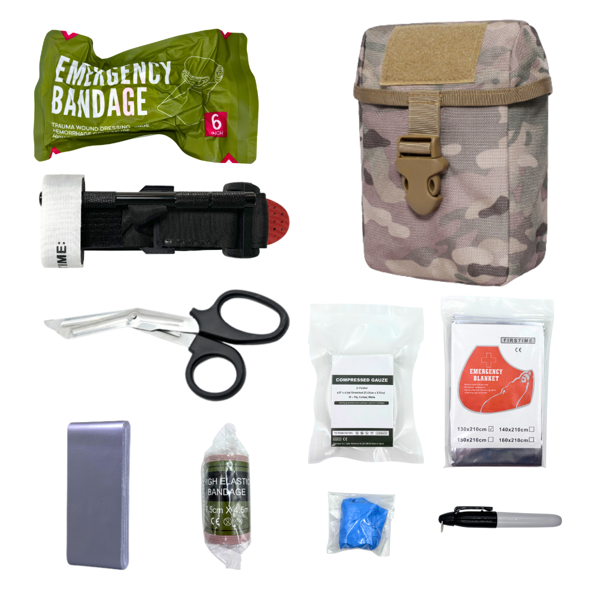 IFAK Pouch - Large IFAK Molle Pouch Empty First Aid Bags Only Medical Trauma Kit Bag EMT Pouch MED Waist Bag，Outdoor