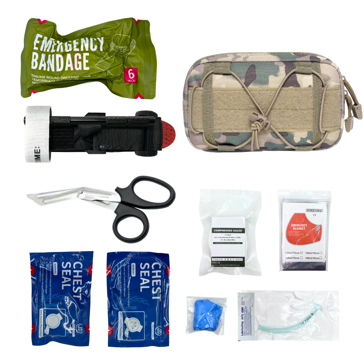 Portable Tactical First Aid Kit Medical Bag for Hiking Travel Home Emergency Treatment Case Survival Tools EDC Pouch