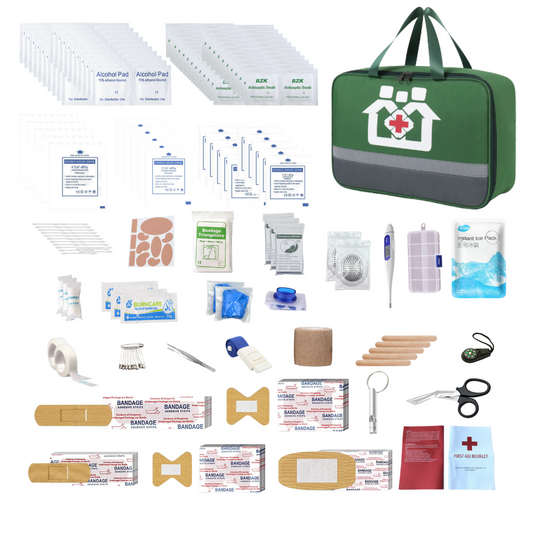 Comprehensive First Aid Kit Bundle for Home, Car, Camping, Hiking - Essential Emergency Preparedness Gear with Multiple Componen