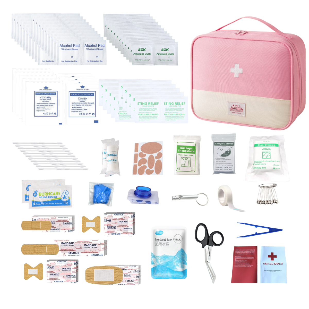 Portable First Aid Kit For Outdoor Adventures, Hiking, Car Traveling, And Camping