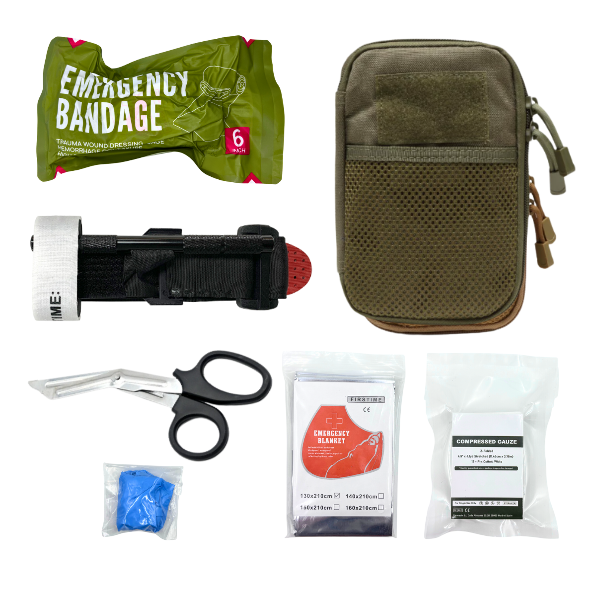 IFAK Tactical Molle Pouch Survival First Aid Kit for Emergency Rescue Outdoor Camping Hiking Sports Portable