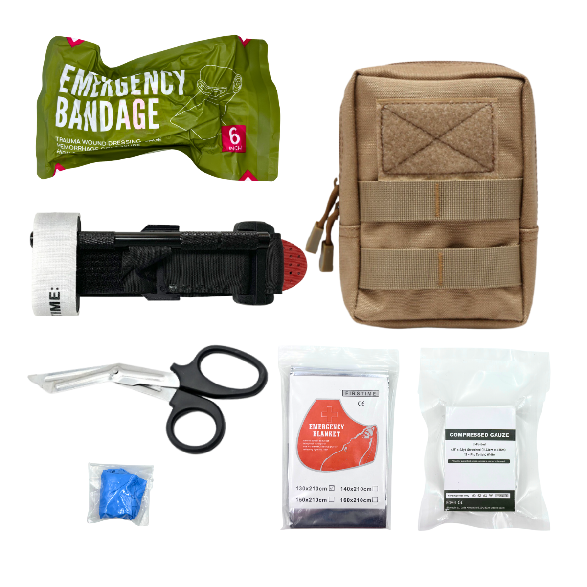 IFAK Tactical Molle Pouch Survival First Aid Kit for Emergency Rescue Outdoor Camping Hiking Sports Portable