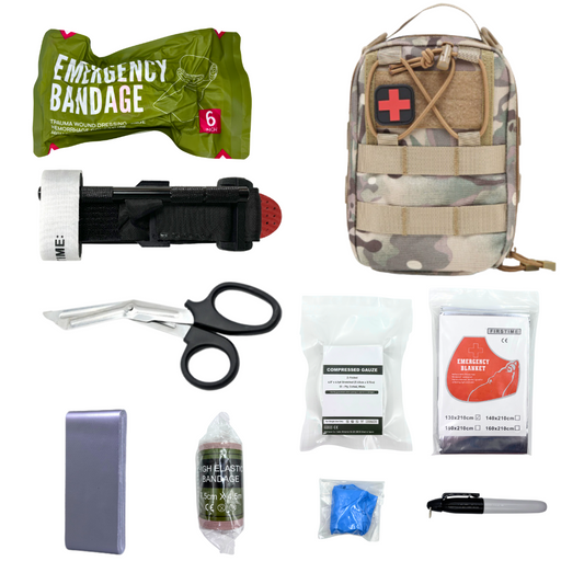 IFAK Trauma Kit First Aid Medical Pouch Emergency Tourniquet Chest Seal Survival Gear and Equipment with Molle Car Travel Hiking