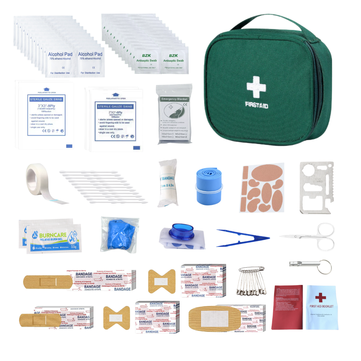 Multifunctional First Aid Kit With Supplies Inside Travel Compact First Aid Kit for Home, School, OutdoorActivities, Hiking, Car