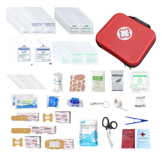 essential first aid kit for home, camping and hiking, suitable for home, camping, hiking, travel, first aid medical kit
