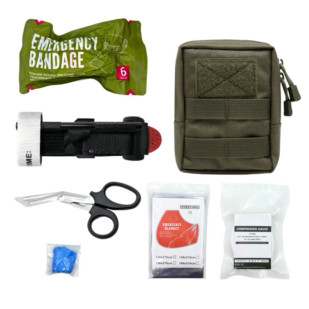 IFAK Tactical Molle Pouch Survival First Aid Kit for Emergency Rescue Outdoor Camping Hiking Sports Portable
