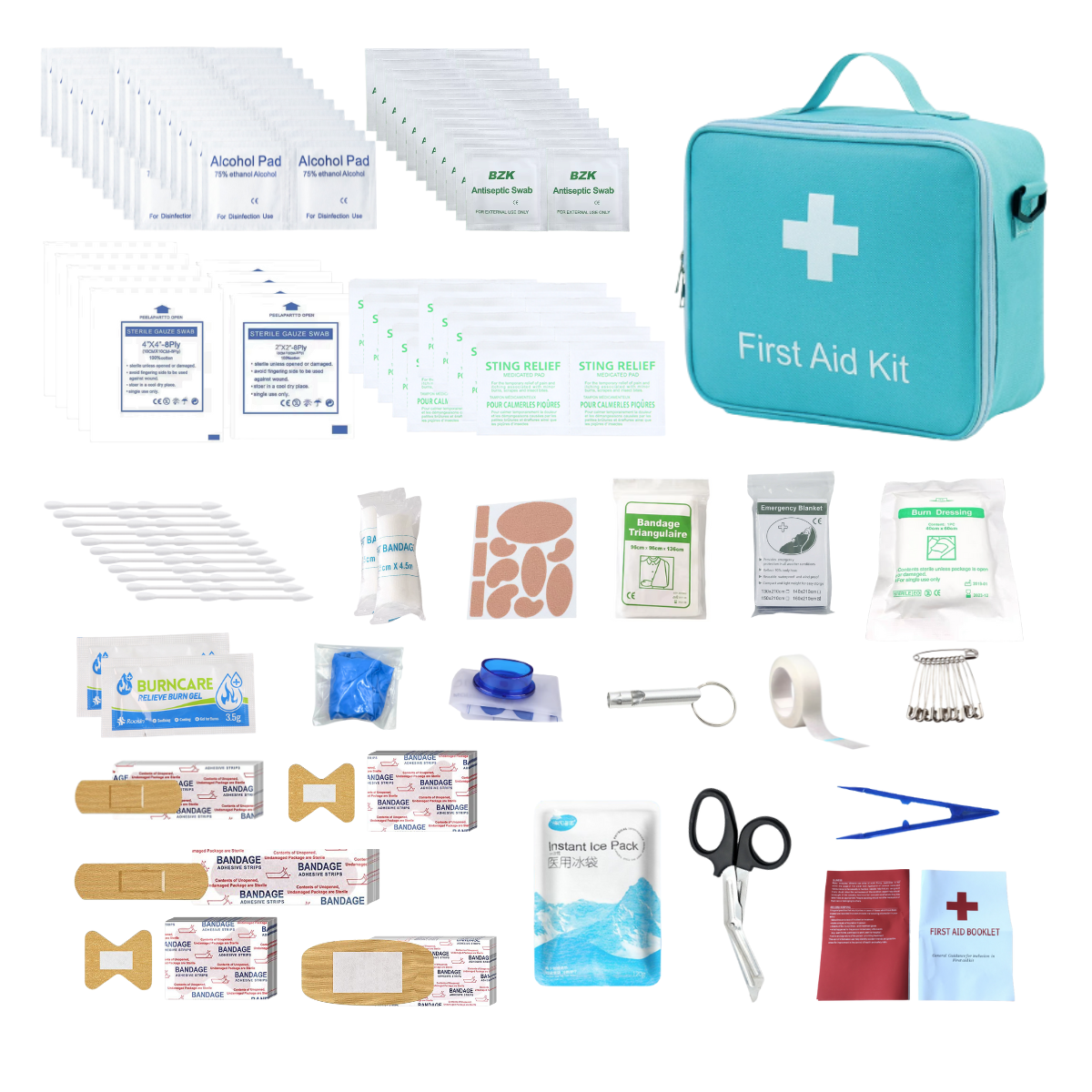 Travel First Aid Kit ,Ready for Emergency at Home, Outdoors, Car, Camping, Workplace, Hiking