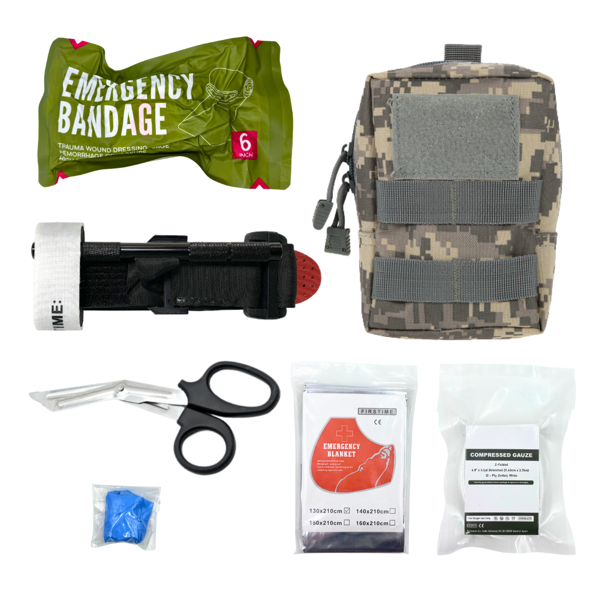 IFAK Tactical Molle Pouch Survival First Aid Kit for Emergency Rescue Outdoor Camping Hiking Sports Portable