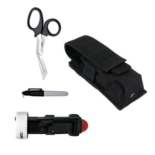First aid kit, tourniquet, Molle survival kit, care stand, medical equipment, scissors, outdoor equipment kit