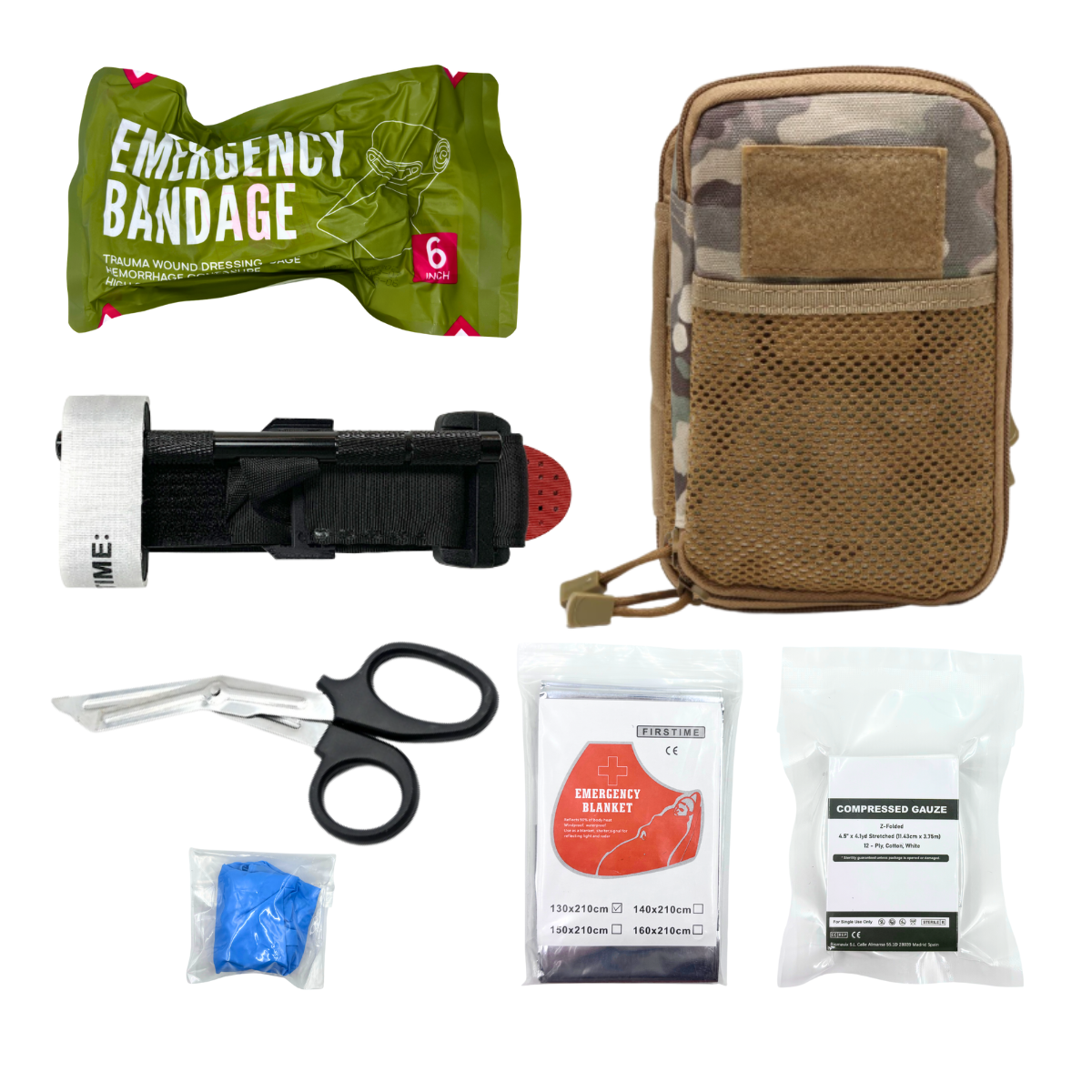 IFAK Tactical Molle Pouch Survival First Aid Kit for Emergency Rescue Outdoor Camping Hiking Sports Portable