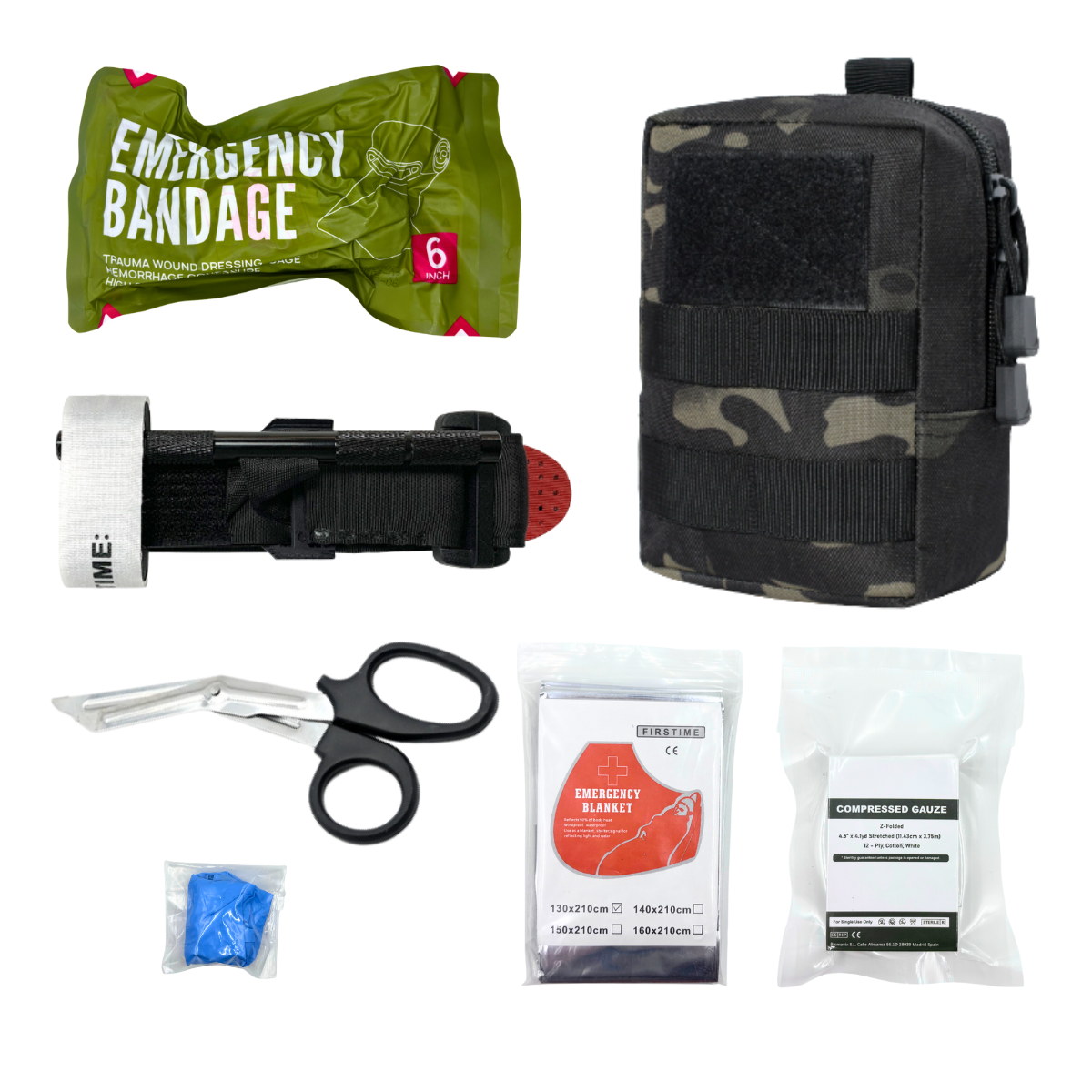 IFAK Tactical Molle Pouch Survival First Aid Kit for Emergency Rescue Outdoor Camping Hiking Sports Portable